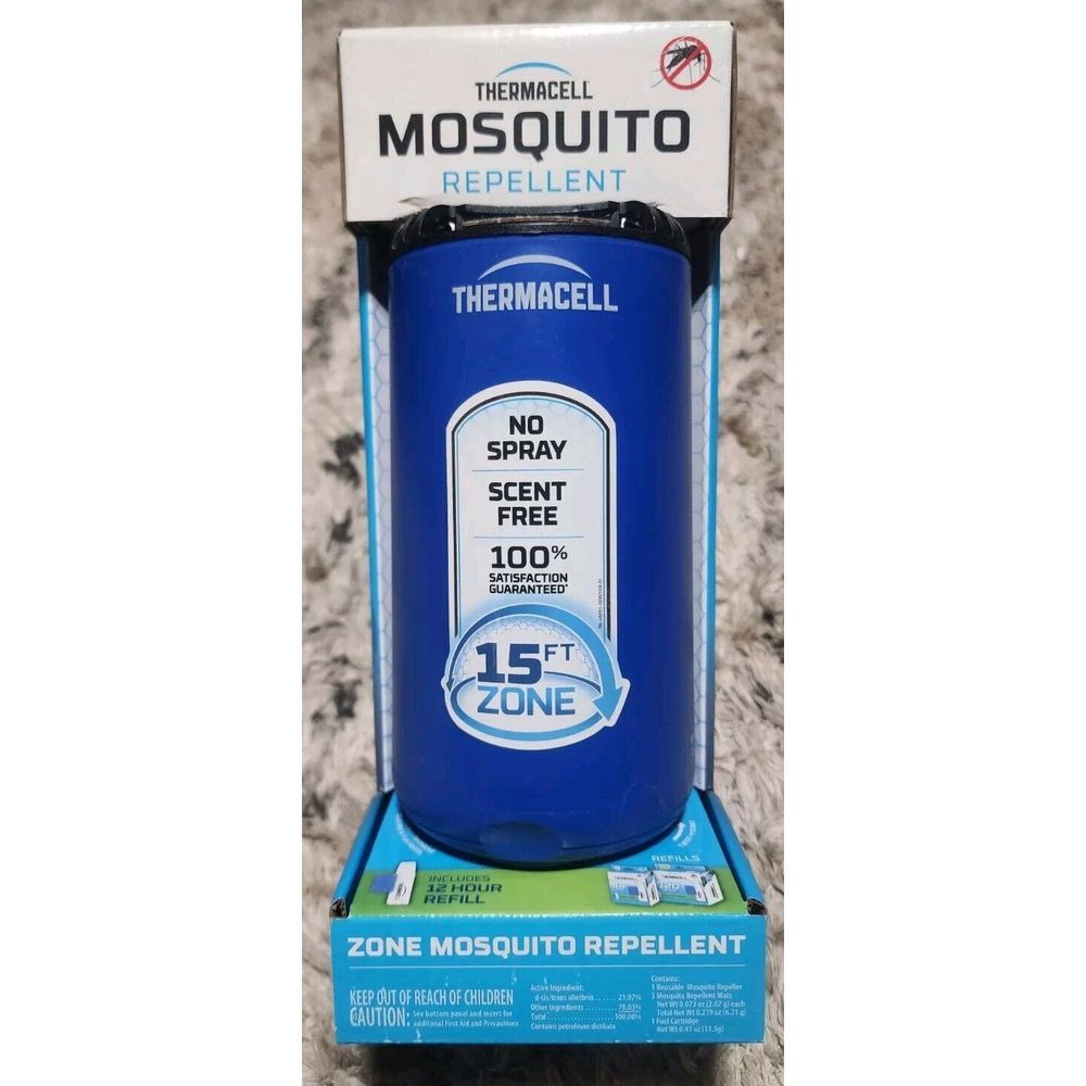 Brand‎ New Thermacell Patio Shield Zone Mosquito Repellent- Blue